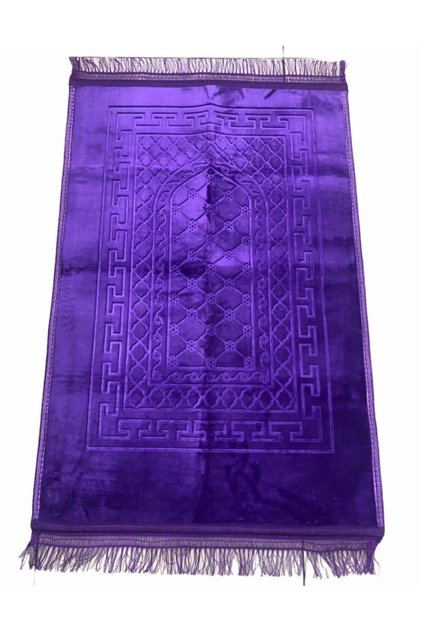 Luxury Thick Soft Plush Prayer Rug with Anti-Slip Base and Bag 80x120 Size