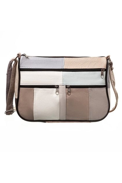 Genuine Leather Mixed Color Women's Shoulder And Messenger Bags