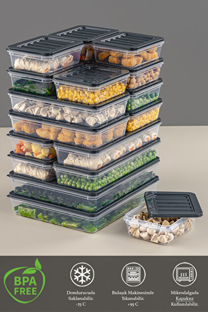 TUMENECO 9枚＋COMPLETE BOXセット Meleni Home Mikrodalga ve Difriz Uyumlu 18 Parça Saklama Kabı Seti