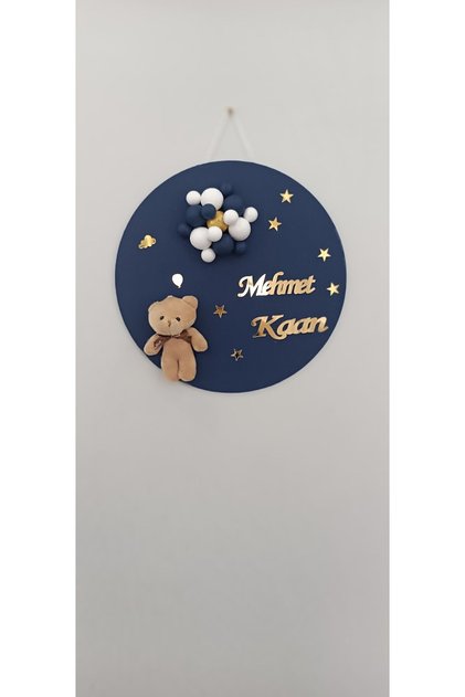 El Işi Bebek Kapı Süsü 32 Cm Ebatında Daire Model