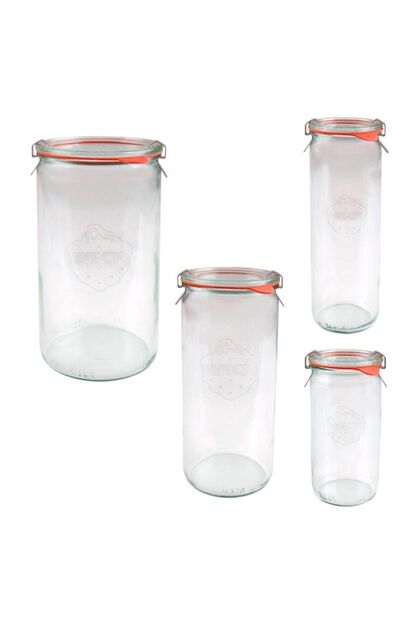 Cylinder Glass Jar Set