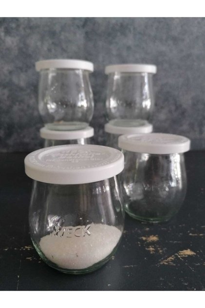 Plastik Kapak 220 Ml Lale Tatlı Kavanoz Set (6 Adet)