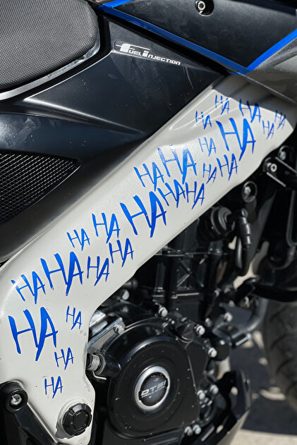 Banxtre Motor-Araba-Kask için Reflektif Gece Parlayan Mavi Hahaha