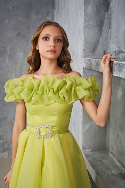 SIRRI Elegance of Colours: Organza Graduation Dress for Teens- Trendyol