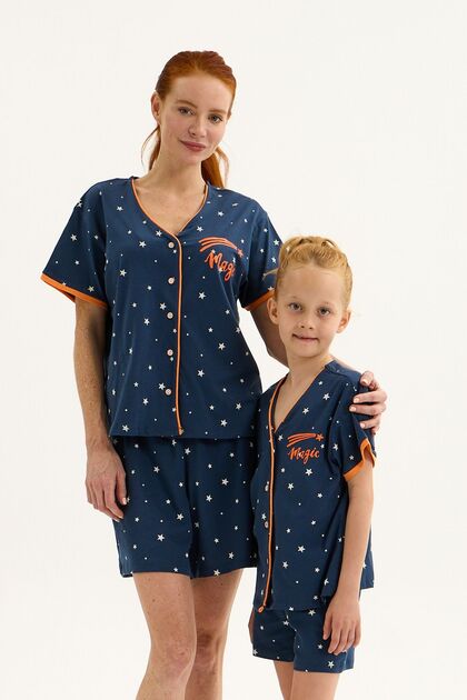 Smıley stars şort takımı Anne Kız Pijama Takımı.ayrı Ayrı Satılır Fiyatlar Farklıdır