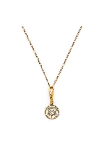 Star Sign Altin Kaplama Charm Burç Kolye YAY