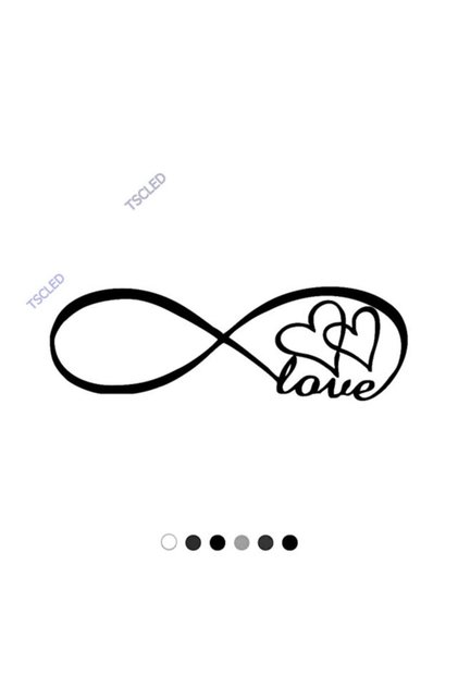 Infinity Sign And Heart Sticker Pasting 15 cm