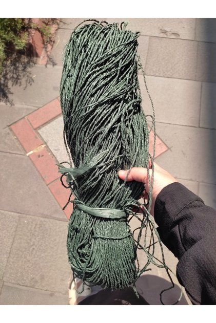 Paper Rope Emerald Green 200 Gr 240 m (+-10) Natural Wicker Raffia Supla Natural Bag Hobby Hand Knitting Yarn