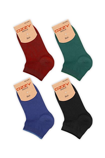 Ozzy Socks Women's Bamboo Seamless Booties Socks 4 Pairs Vgtr3842