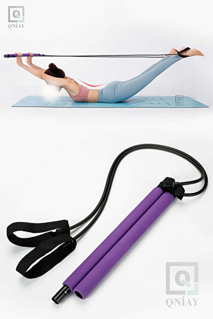 QNİAY Pilates Çubuk Bar Taşınabilir Fitness Pilates Crossfit Vücut