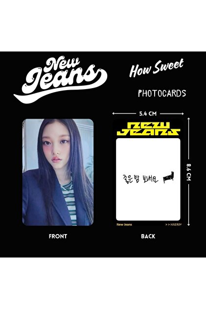 Kpop Dünyasi NEW JEANS '' How Sweet '' HAERIN Photocards Set