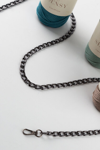 Alem Model Iron Bag Chain Black 120 cm