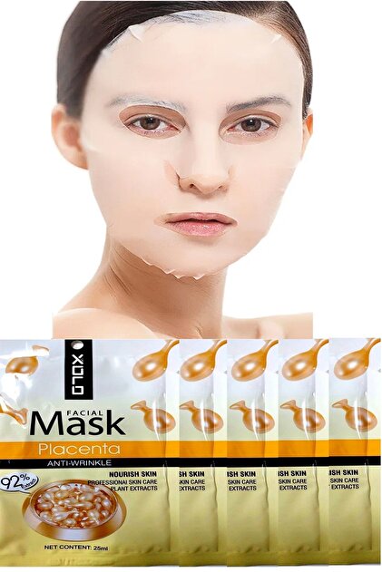 Uniquem Koyun Plasenta Yüz Maskesi 10 Adet Sheep Placenta Face