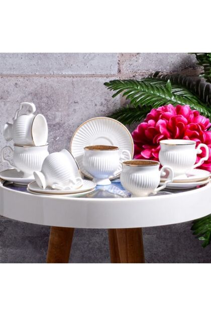 6-Person Orchid Footed Coffee Cup