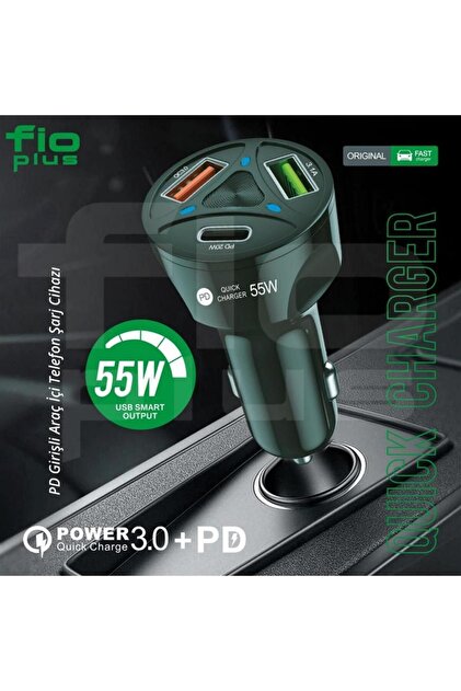 Subzero Cr10 3 Çıkışlı Çakmaklık Şarj Seti Usb Type-c Car Charger