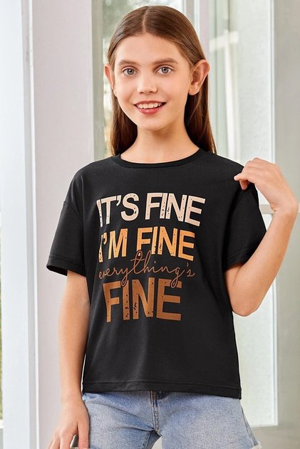 Unisex Kids Fine Printed Cotton T-shirt