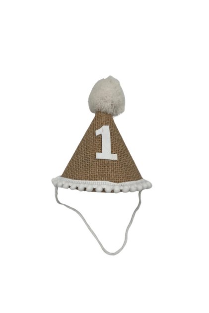 Pălărie din iută model cu pompon 1 an