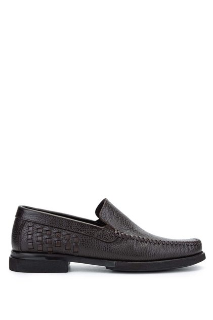 Men's Genuine Leather Brown Loafer Shoes