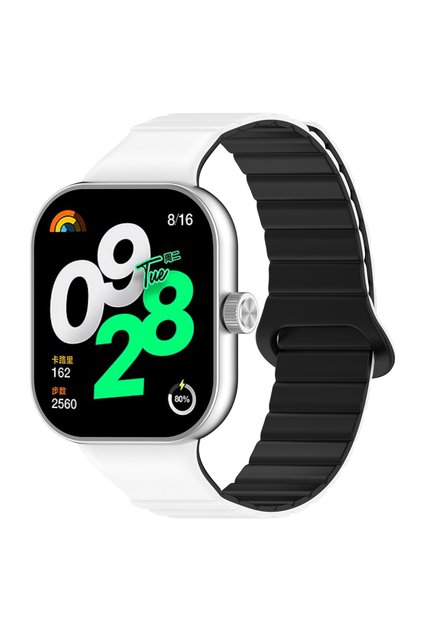 Xiaomi Redmi Watch 4-5-6 / 6 Active / 6 Lite Uyumlu Baklalı Tasarım Manyetik Tokalı Silikon Kordon