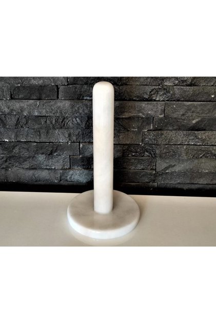 White Natural Marble Paper Towel Holder