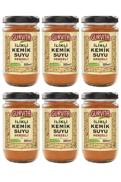 Jöle Kıvamında Ilikli Kemik Suyu Sebzeli 320 ml 6' Lı