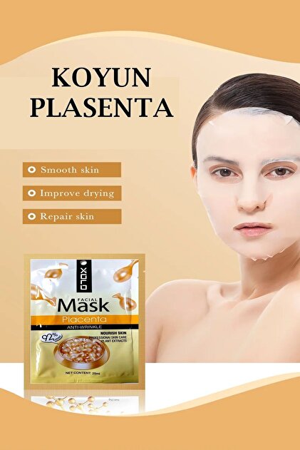 Uniquem Koyun Plasenta Yüz Maskesi 3 Adet Sheep Placenta Face Mask