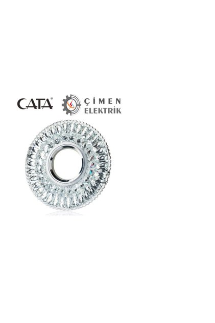 10 Adet Ct 6583 Hanımeli Led Çerçeveli Kristal Cam Spot Kasa