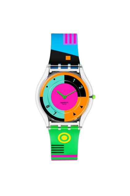 Ss08K119 Swatch Neon Hot Racer Wristwatch