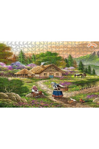 Teona Ahşap Bahar Köyü Sessizliği Dekoratif Çift Katlı Çerçeveli