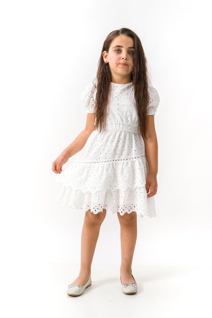 WHITE EMBROIDERED DRESS