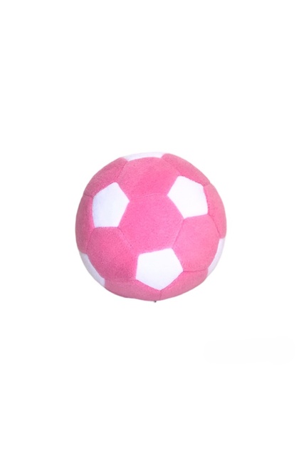 Pink-White 15 cm Plush Ball Soft Textured Home Play Toy Medium Size Plush Ball