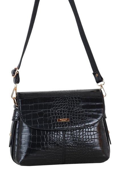 Women's Shoulder Bag Croco Black