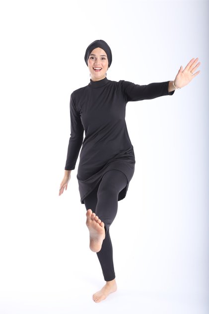 Women's Uzunkol Hijab Swimsuit - Solid Color 38-52
