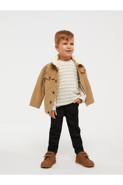Basic Baby Boy Trousers with Elastic Waist