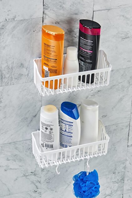 ASlife Home 2 Adet Yapışkanlı Plastik Raf Düzenleyici Organizer