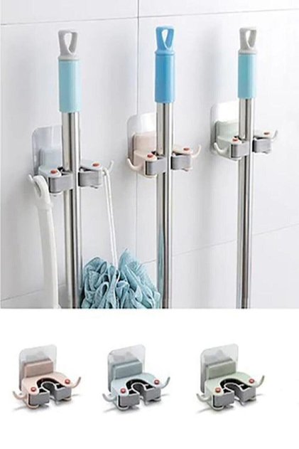 X 3 Pieces Mop Brush Mop Hanger Handle Holder