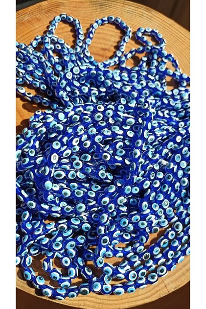 Plastic Evil Eye Beads 50 Pieces (12 MM)