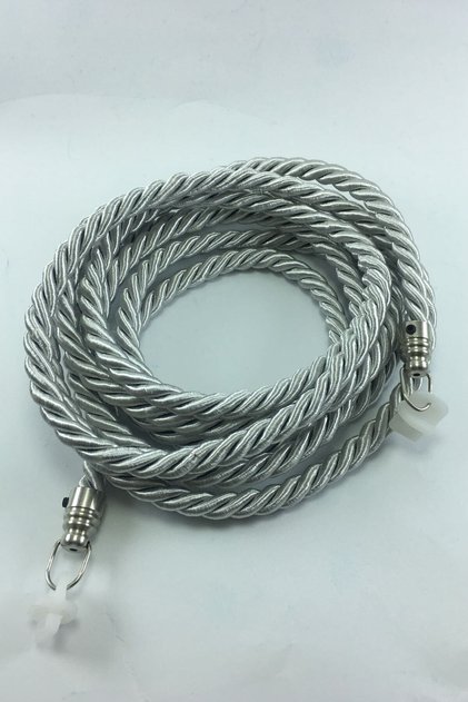 Double Breasted Curtain Tulle Background Collection Apparatus Rope Cord Braçol 300cm Metal End 1 Piece