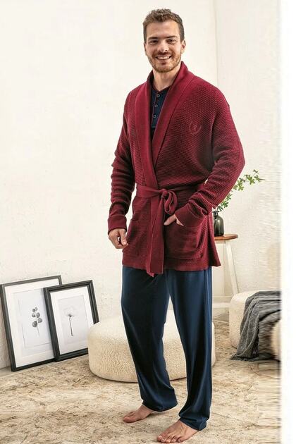 Eros New Season Men's 5-Piece Rope and Pajama Set with Dowry Box