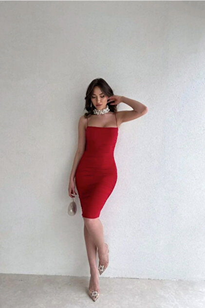 red lycra dress Sherri Hill 56935