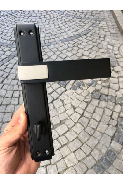 Sofuoğlu Lüx Asude Mirrored Door Handle (Wc - Bathroom) Matte Black - Matte Satin