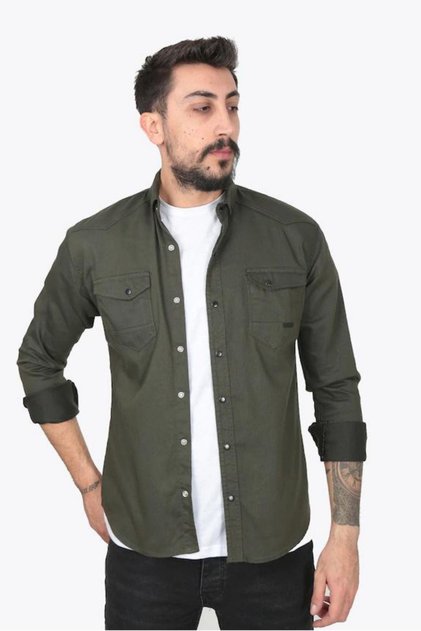 Slim Fit Erkek Kot Gömlek