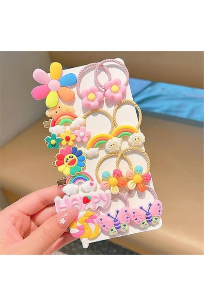 So-Much New Model Children's Rubber Clamp Buckle Set 15 Pieces