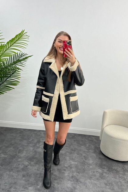 Women's Premium Quality Leather Fur Coat