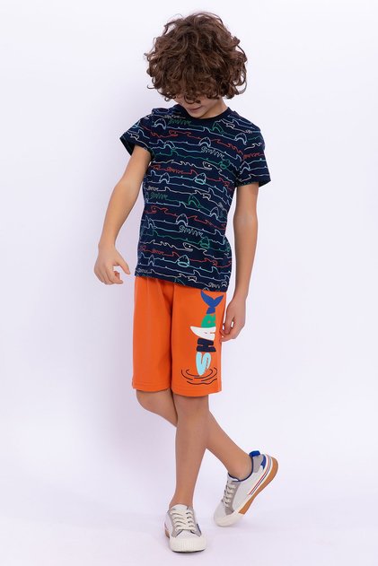 Rolypoly Boy Navy Blue Bermuda Suit