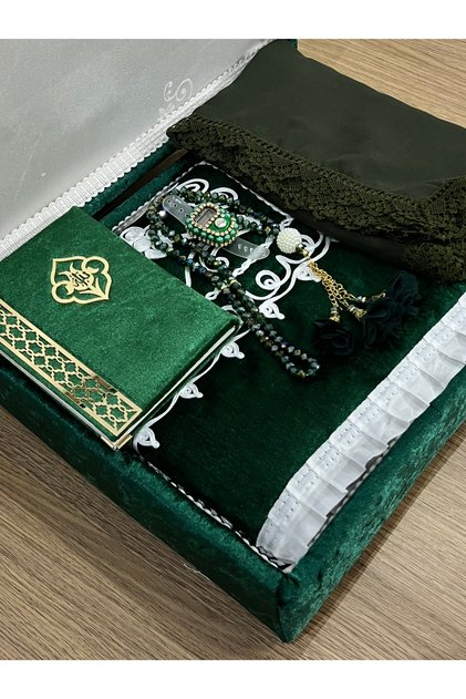 6 Parça Kadife Seccade Takımı Çeyizlik Bohça Sandıklı Gelin Damat Seti