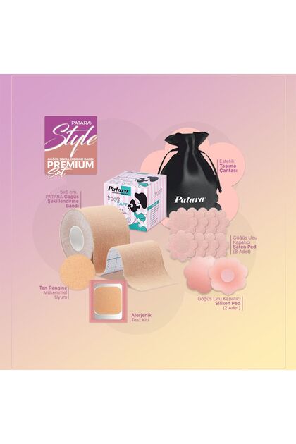 Premium Set Göğüs Dikleştirici Ve Şekillendirici Bant Pt01premium