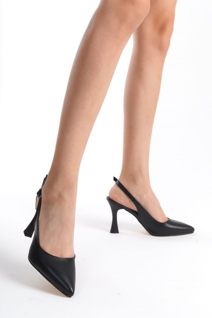 " Bi̇hter " Pointed Toe Open Back Goblet Heel 9 cm New Season