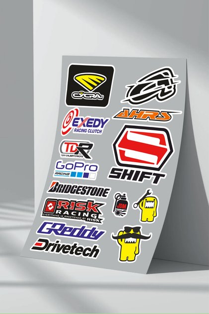 Sponsor Motorcycle Bicycle Vehicle Sticker Set (19)