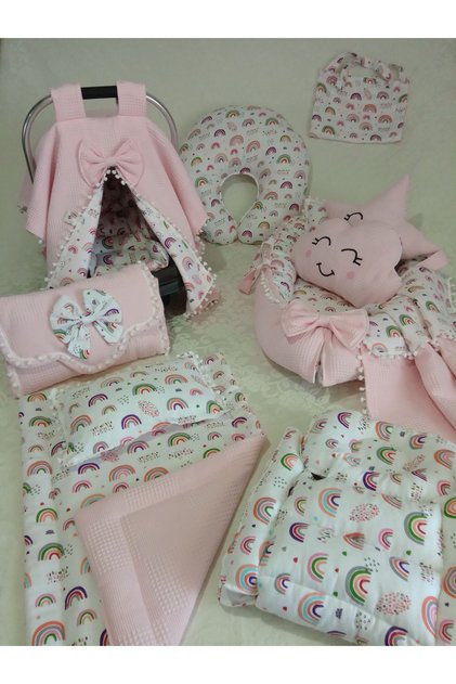 Pink rainbow set of 14 pieces